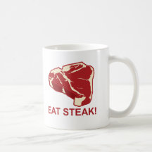 Eat STeak Coffee Mugs