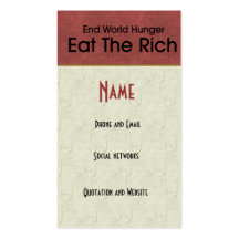Eat The Rich Business Card Templates