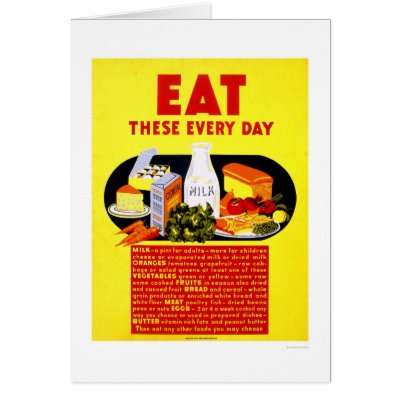 Eat These Every Day 1942 WPA Cards by lc_wpa