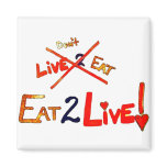 Eat to Live Diet Fridge Magnet