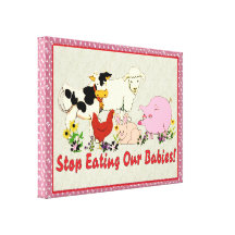 Eating Animal Babies Canvas Print