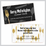 Eating dining utensils catering chef business c... business cards