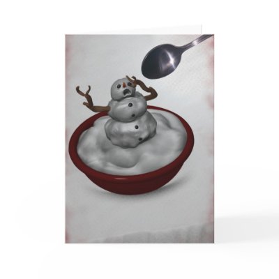 Eating Snowman Card by MDKgraphics