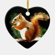 Eating Squirrel Christmas Tree Ornaments