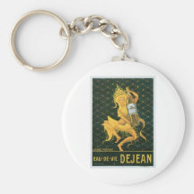 Eau De Vie Dejean Vintage Wine Drink Ad Art Keychains