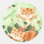 Ébats de feuillage de chats - autocollants