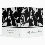 Ebony and Ivory Leaves Recipe Book Vinyl Binder