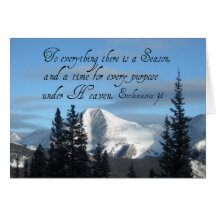 Ecclesiastes 3:1 greeting cards