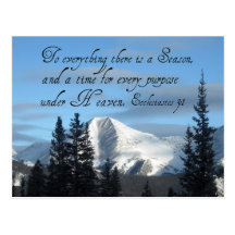 Ecclesiastes 3:1 post card
