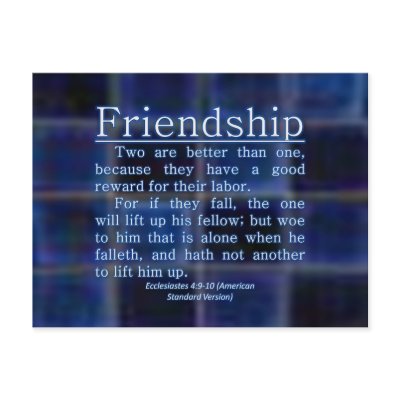 Ecclesiastes 4:9-10 postcards by inspiredbygenius