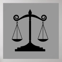 Échelles de justice affiche