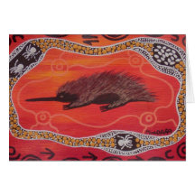 Echidna Dreaming Greeting Cards