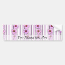 Echinacea Flower Stripes Bumper Stickers