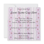 Echinacea Flower Stripes Personalized Invites