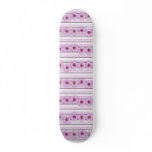 Echinacea Flower Stripes Skate Boards