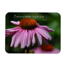 Echinacea with Patience Quote Magnets
