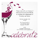 Éclaboussement de l'invitation de partie merlot
