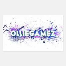 Éclaboussure d'OllieGamez Sticker En Rectangle