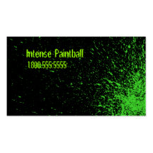 éclaboussure verte de peinture cartes de visite professionnelles