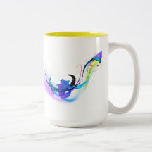 Éclaboussures abstraites de peinture de gloire de  mug à café