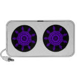 Éclat de pourpre. Fractale Art. Purple et noir Haut-parleur Ordinateur Portable