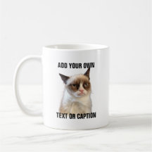 Éclat grincheux de chat - ajoutez votre propre tex tasse à café