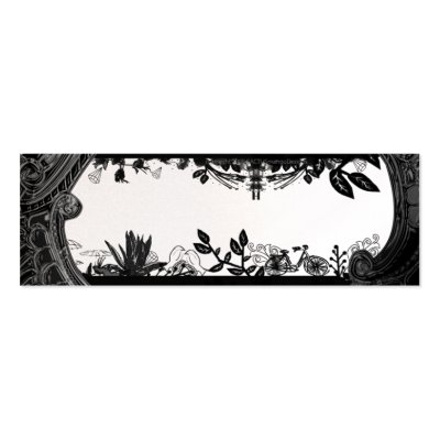 Eclectic Black + White - Skinny Card Business Card by CACTUSmangoDesigns