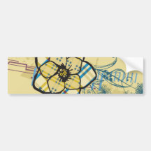 Eclectic Flower Bumper Sticker