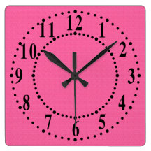 Eclectic Pink Satin Look Wall Clock