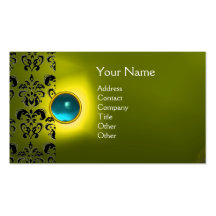 ECLIPSE DAMASK GEM  MONOGRAM BUSINESS CARD TEMPLATES