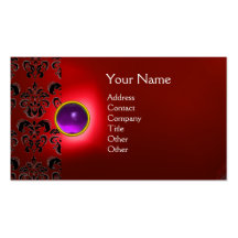 ECLIPSE DAMASK GEM  MONOGRAM BUSINESS CARD