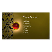 ECLIPSE DAMASK GEM  MONOGRAM BUSINESS CARD
