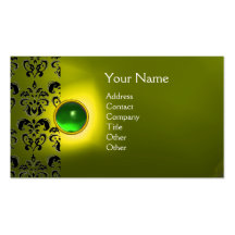 ECLIPSE DAMASK GEM  MONOGRAM BUSINESS CARDS