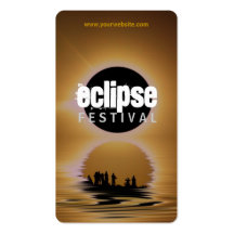 Eclipse Festival Silhouette Profile Card Business Card Templates