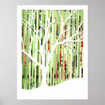 Eco Art Green Tree Mixed Media Print