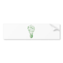 eco bulb bumper sticker