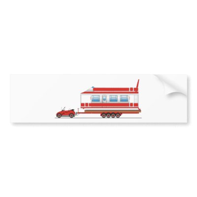 Eco Car House Boat Bumper Stickers by graphxpro