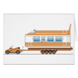 Eco Car House Boat Greeting Card