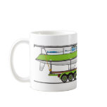 Eco Car Sail Boat Green Mugs