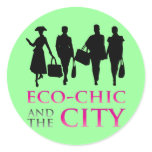 Eco-Chic and the City Round Stickers