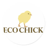 ECO CHICK ROUND STICKER