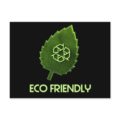 Eco Friendly Black Postcard by OrganicItems