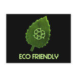 Eco Friendly Black Postcard