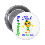 Eco-Friendly Chick Reduce Reuse Recycle Pin