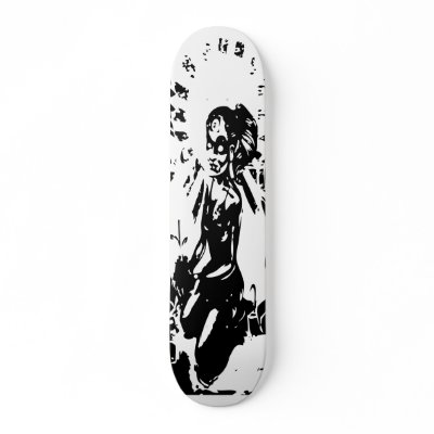 Eco Friendly  Zombie Little Girl Skate Board Decks by mannysThoughts