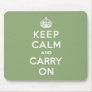 Eco Green Keep Calm and Carry On Mousemats