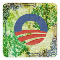 Eco Grunge Obama 2012 Reelection Design Stickers