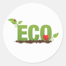 Eco-love Round Sticker