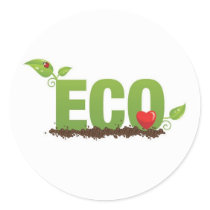 Eco-love Round Sticker