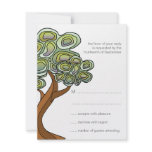 Eco Tree Wedding Response Card Personalized Invites
